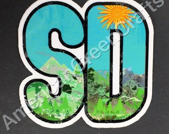 South Dakota, State Of South Dakota, South Dakota Gifts, South Dakota Collectibles, Mount Rushmore Sticker, South Dakota Bumper Sticker