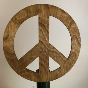 Peace Sign Christmas Tree Topper, Peace Sign Tree Topper, Peace Sign