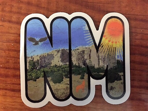 New Mexico Sticker, State Of New Mexico Sticker, New Mexico, State Of New Mexico, New Mexico  Art, Mexico Car Sticker
