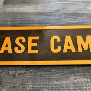 Base Camp Sign, Personalized Camp Sign, Custom Campsite Sign, Custom ...