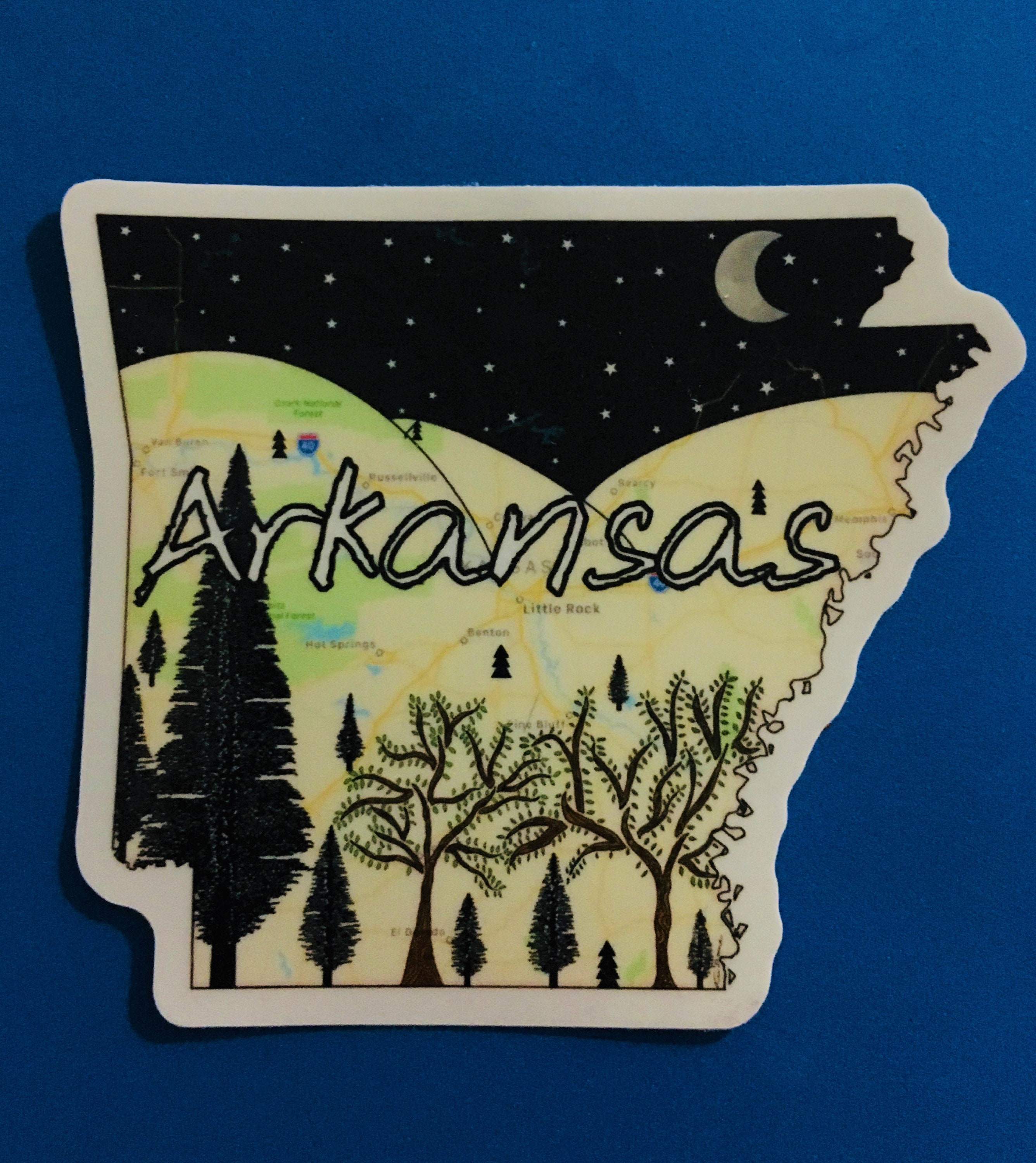 Arkansas Sticker Arkansas State Of Arkansas Arkansas Art Etsy