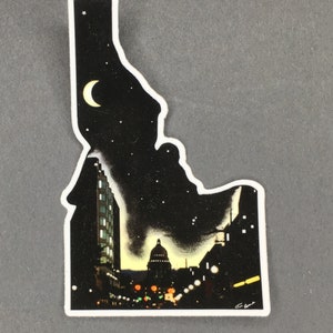005, Idaho State Capital Sticker, Boise Sticker, Idaho Bumper Sticker,Idaho Sticker,Idaho,Idaho Art, Idaho Car Sticker, Boise State, Boise
