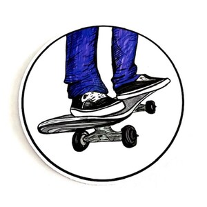 Skateboard Bumper Sticker, Skateboard Sticker, Skateboard art, Skater Sticker, Skateboard, Skateboarder