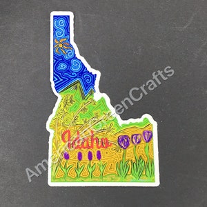 024, Idaho Spring Sticker, Idaho, Idaho Sticker, State Of Idaho, Idaho Art, Idaho Bumper Sticker, Scenic Idaho, Boise State, Boise, Idaho