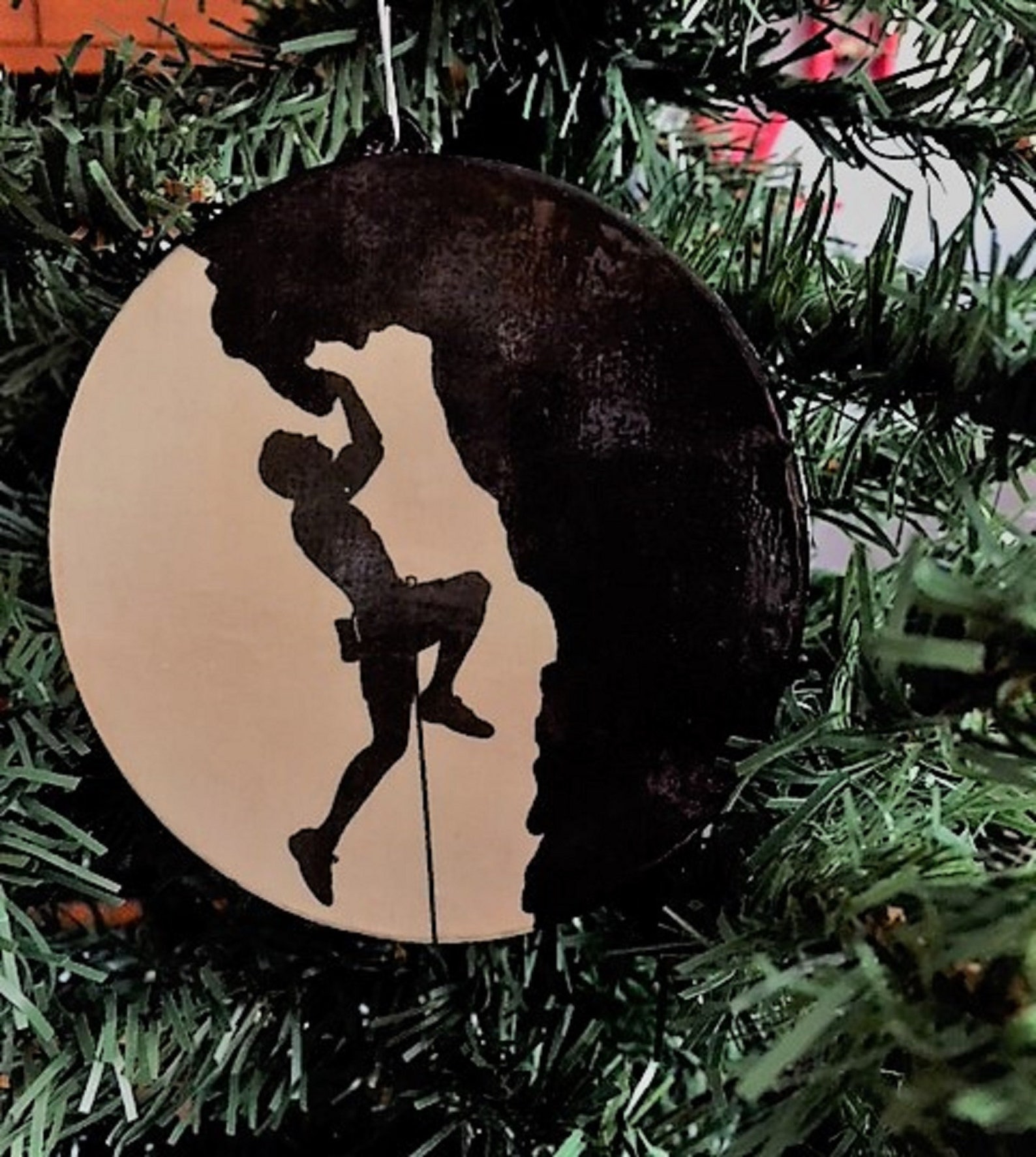 Rock Climbing Christmas Ornament Male Rock Climber Ornament Etsy