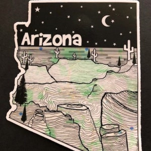 Arizona Sticker, Arizona, State Of Arizona, Arizona Gift, Phoenix, , Flagstaff Sticker, Phoenix Sticker, Phoenix, Arizona Bumper Sticker