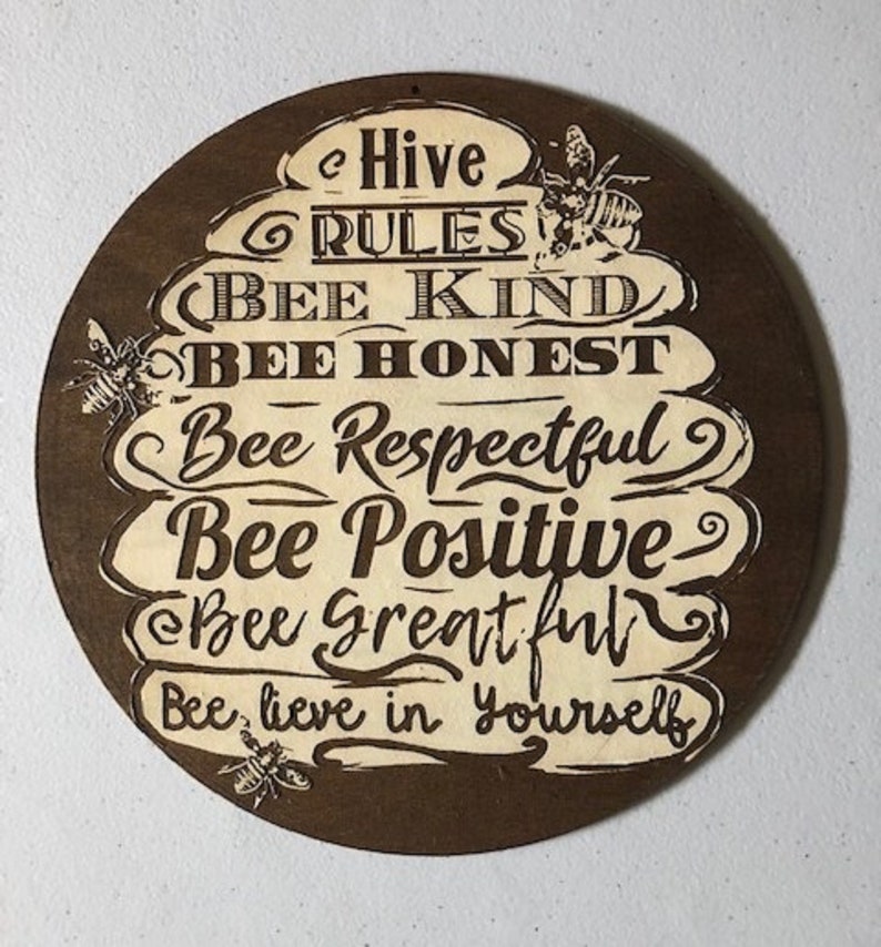 Hive Rules Beehive Bee Hive Art Bees Queen Bee Bee Bee Etsy