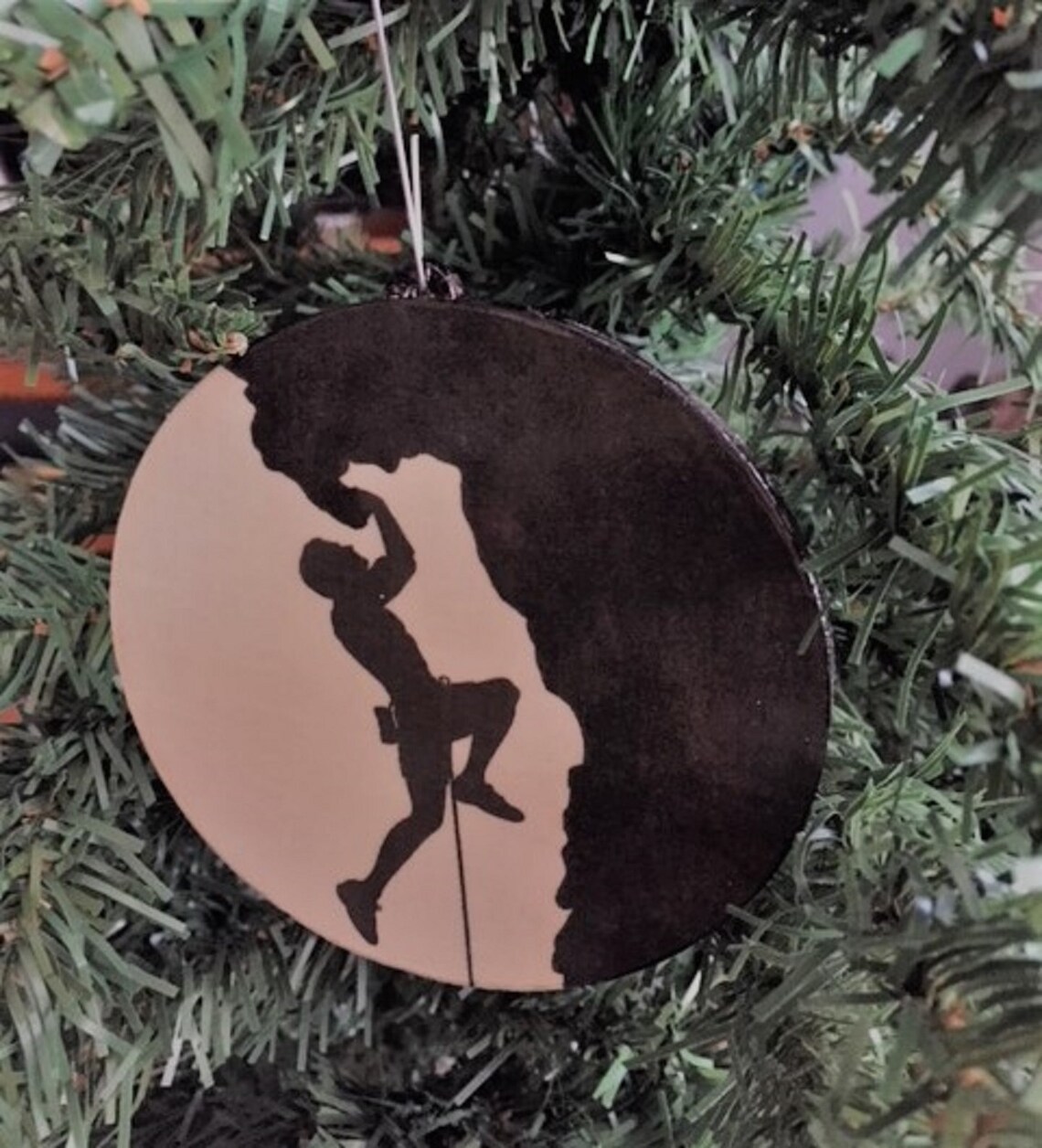 Rock Climbing Christmas Ornament Male Rock Climber Ornament Etsy