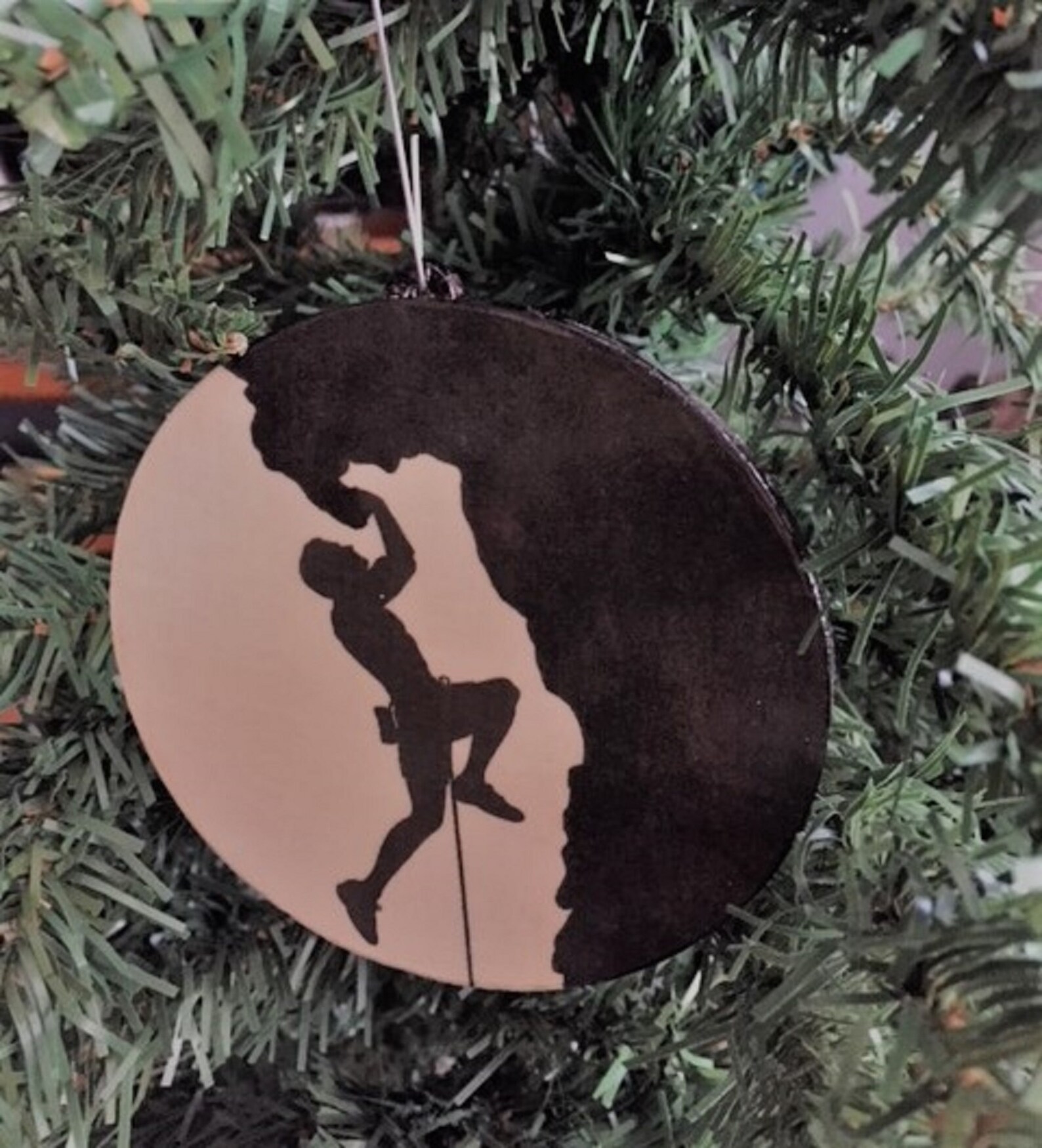 Rock Climbing Christmas Ornament Male Rock Climber Ornament Etsy