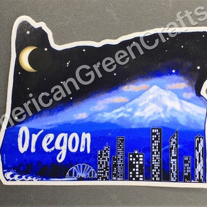 Oregon Sticker, Pacific Northwest Sticker, Custom Oregon Sticker, State Of Oregon, Portland Oregon, Oregon Art, Oregon, Custom Sticker