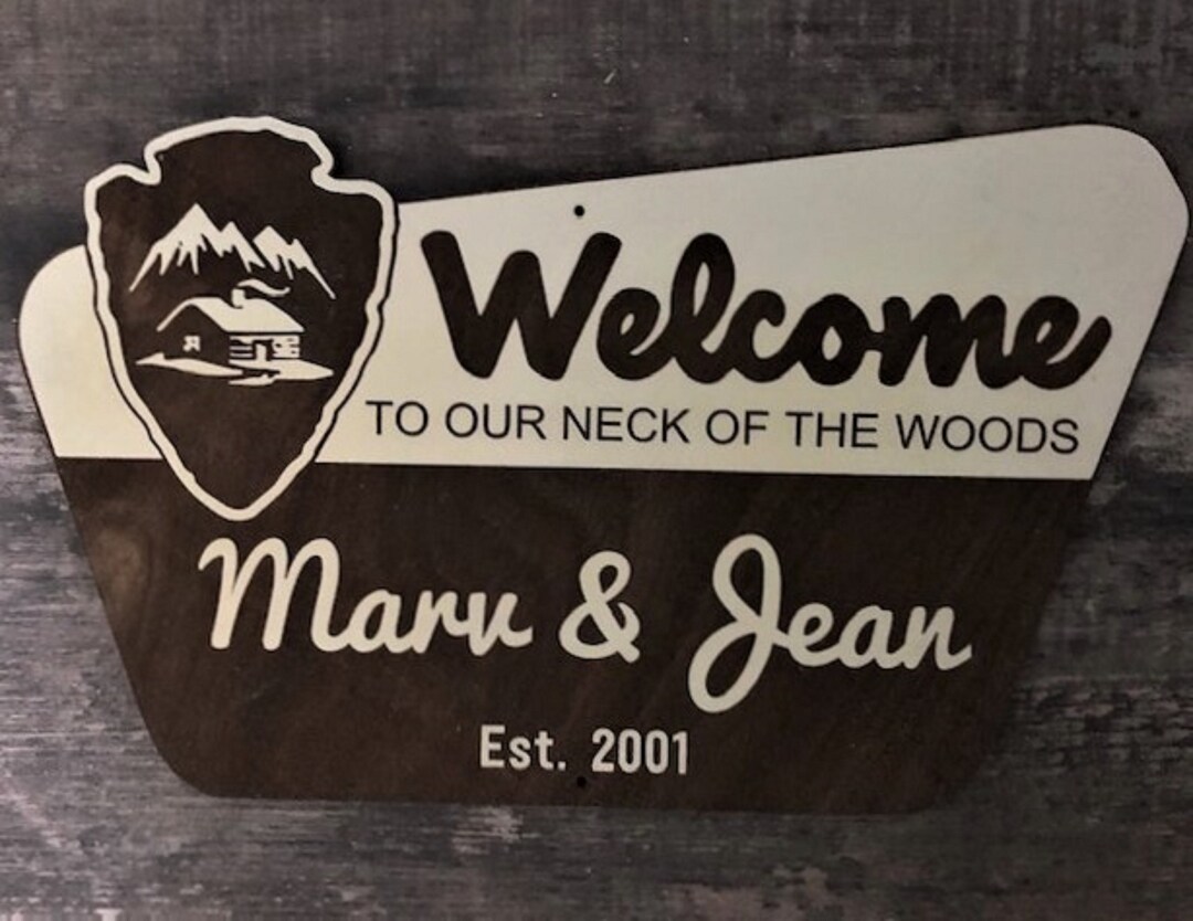 National Park Style Sign, Personalized National Park Sign, Forest ...