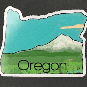 Oregon Sticker, Pacific Northwest Sticker, Custom Oregon Sticker, State Of Oregon, Oregon Coast, Oregon Art, Oregon, Custom Sticker