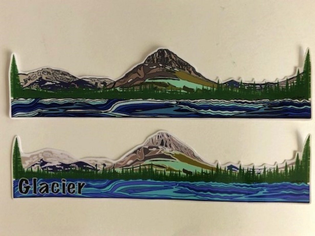 Hydro Flask Wrap, Hydro Flask Sticker, Glacier Sticker, Mountain Hydro