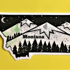 Montana Sticker, Montana Bumper Sticker, Montana,State Of Montana, Big Sky Sticker,Yellowstone Art,Montana Art, Montana Gift, Custom Sticker