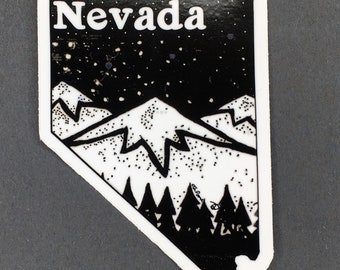 Nevada Sticker, Nevada , State Of Nevada,  Nevada Gift, Las Vegas Sticker, Nevada Art, Reno, Nevada Bumper Sticker