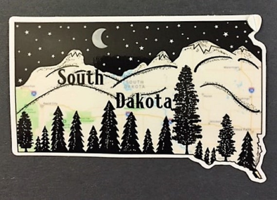South Dakota Sticker, State Of South Dakota, South Dakota Gifts, South Dakota Collectibles, South Dakota Bumper Sticker, South Dakota