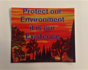 Protect The Environment Sticker, Earth Sticker, Climate, Climate Change Sticker, Earth Day, Environment Sticker, Earth Day Sticker, Tree Art