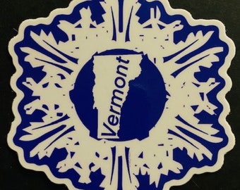 Vermont Snow Sticker, Vermont Sticker, Vermont Bumper Sticker, Montpelier Sticker, State Of Vermont Sticker, Vermont, Vermont Art