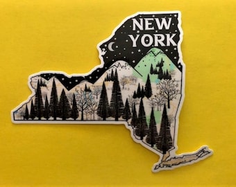 New York Sticker, State Of New York, Appalachian Mountains, Catskill Mountains Stickers, Adirondack Mountains Sticker, Upstate New York