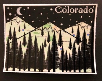 Colorado Sticker, Colorado Decal, State Of Colorado, Colorado Bumper Sticker, Colorado Art, Colorado Gift, Custom Sticker