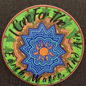 I Care For The Earth Water And Air Sticker,  Earth Sticker, Earth Day Sticker, Climate Change Sticker,  Environmental Sticker