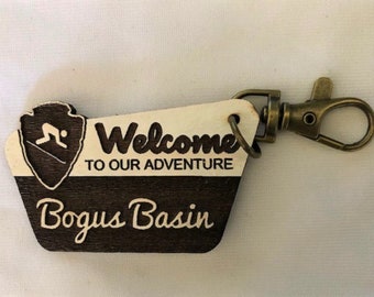 Bogus Basin Forest Service Key Chain, Idaho Keychains, Boise Key Chain, Bogus Basin Key Chain, Bogus Basin Gift, Bogus Basin, Bogus Basin