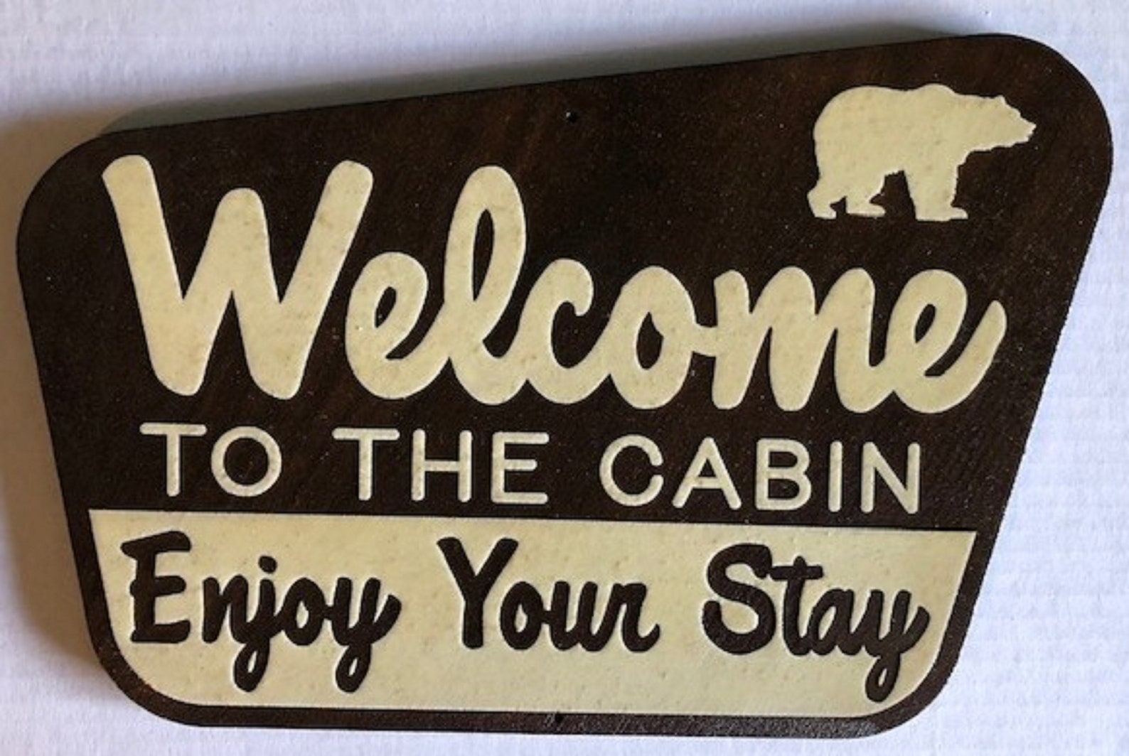 vintage rustic welcome sign for cabin home