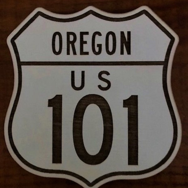 Oregon Hwy 101 Coasters, Oregon Hwy 101, Oregon Coasters, Oregon Hwy Coaster, PNW Coasters, Oregon Coast, Oregon Coast Hwy Sign,Hwy 101 Sign