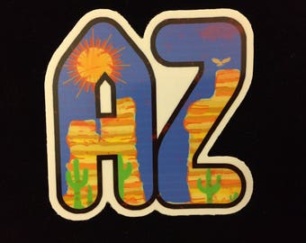 Arizona Sticker, Arizona, State Of Arizona, Arizona Gift, Phoenix, Arizona Art, Arizona Desert