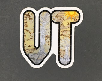 Vermont, Custom Vermont Sticker, Vermont Sticker, Vermont Bumper Sticker, State Of Vermont, Vermont Art, Vermont Car Sticker