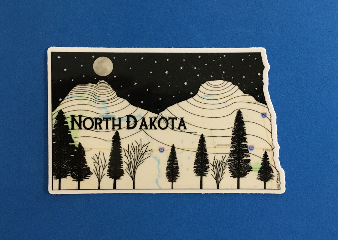 North Dakota Sticker, State of North Dakota,north Dakota Gifts,north ...