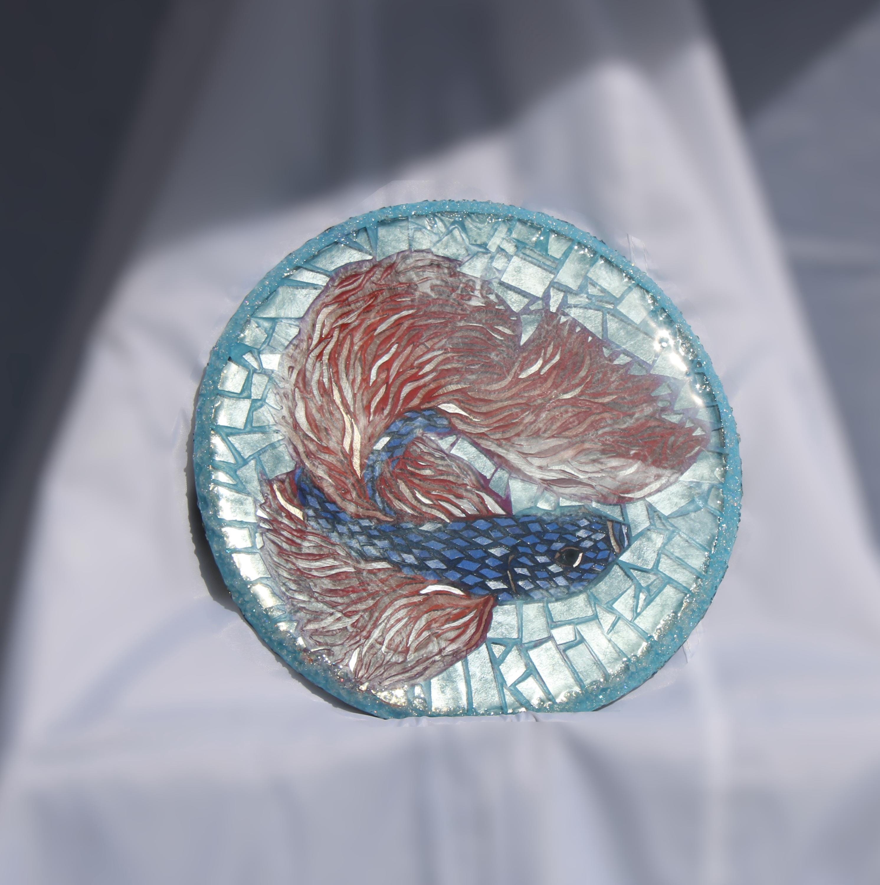 Red Fighting Fish Swarovski - Etsy