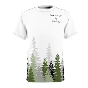 Earthy Forest Graphic Tee, Nature-Inspired Unisex T-Shirt, Botanical Woods Shirt, Outdoor Adventure Wear, Tree Surround Design Top