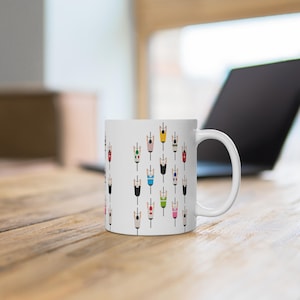 Ceramic Mug - Colorful Cycling Jerseys Tour De France Coffee Mug, Cycling Art, Gift for Coffee Addicts, Bike Enthusiasts, Tour De France