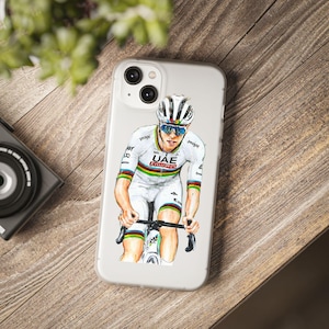 Fiets Flexi Cases, Tadej Pogacar Tour de France Winnaar, Telefoonhoesje, Fietscadeau, Fietsaccessoires