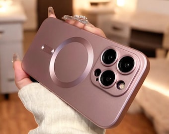 Matte Luxury Metallic MagSafe Magnetic Protective Case for Apple iPhone 16/15/14/13/12/11/X/8/7/SE Pro Max, Shockproof