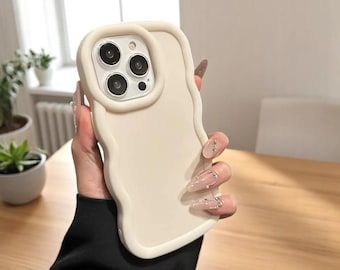 Eenvoudig en basic! Kleurrijk golvend luxe telefoonhoesje voor Apple iPhone 16/ 15 / 14 / 13 / 12 / 11 / X / 8 / 7 / SE Pro Max. Schokbestendig.
