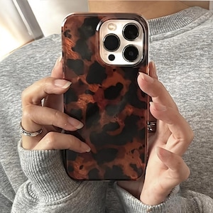 Bernstein Luxus Stylishe Handyhülle – Stoßfestes Case für iPhone 16, 15, 14, 13, 12, 11, X, SE, XR, Pro & Max
