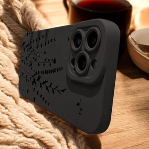 Stay Black! Schwarze Blumen Basic Handyhülle Apple iPhone 16/ 15 / 14 / 13 / 12 / 11 / X / 8 / 7 / SE Pro Max Stoßfest süß, gute Qualität