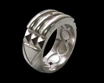 Bague Atlantis, bague Atlantis en argent sterling, finition brillante, bague unisexe en argent, alliance, toutes les tailles, Silveralexa