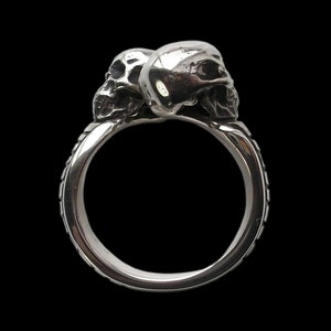 Skull Engagement Ring, Sterling Silver Skull Ring, Eternal Lovers Ring, Love to Death Ring, Inspired by Lovers Of Valdaro, Silveralexa