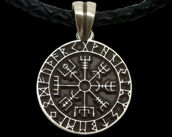 Vegvisir Pendant - Sterling Silver Icelandic Runic Viking Pendant