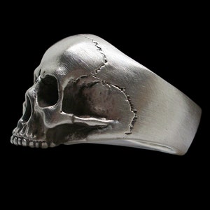 Skull Ring, Sterling Silver Keith Richards Skull Ring, Anatomical Skull Ring, All Sizes, Silveralexa