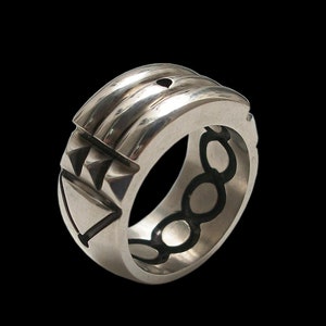 Atlantis Sterling Silber Ring Atlantis, Geschenk für Sie, Silber Unisex Ring, Silveralexa
