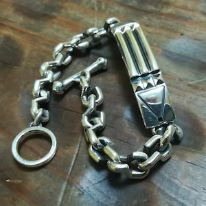Armband Atlantis, Sterling Silber Armband Atlantis, Silberkette, Silber Toggle Verschluss, Silber Unisex Armband, Silveralexa