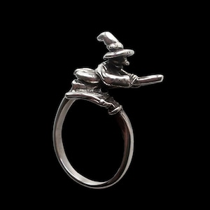 Silver Witch Ring, Sterling Silver Witch Ring, Sorcerer Ring, gift for mother in law, All sizes, Silveralexa