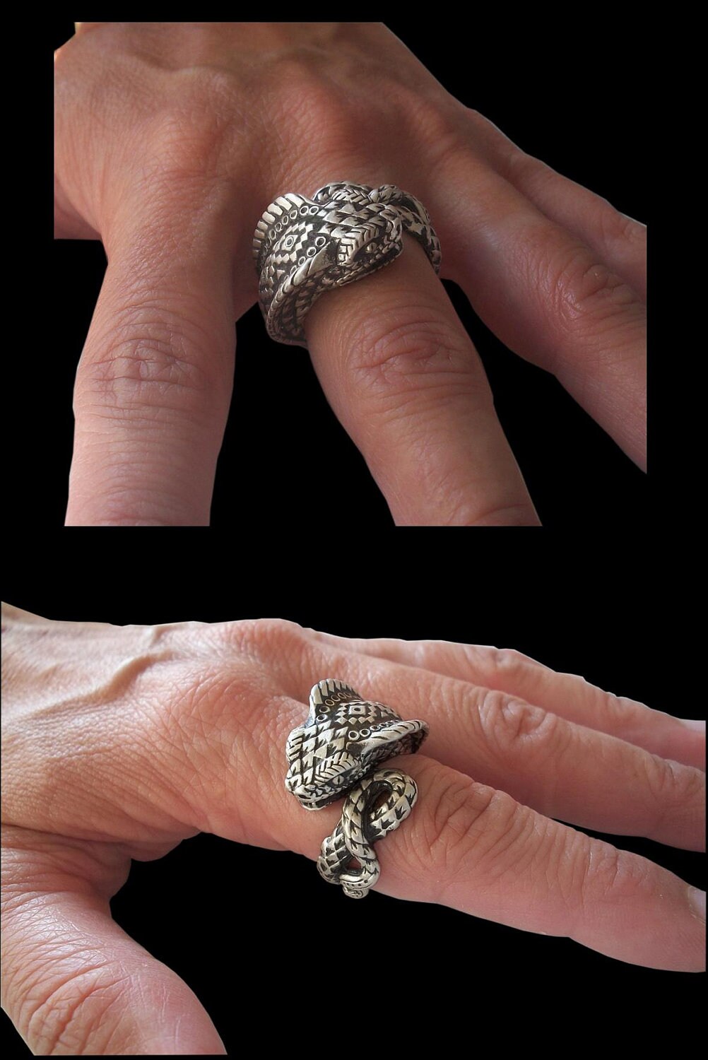Snake Ring, Sterling Silver Snake Ring, Serpent Ring