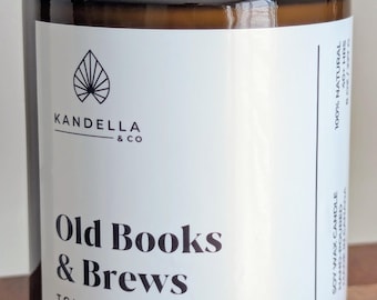 Handmade Bookish Soy Candle | Old Bookshop Candle - 8oz | Gifts for Book Lovers