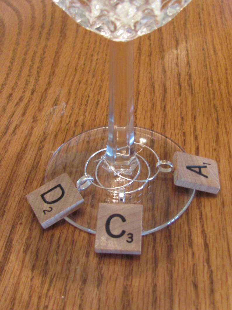 Scrabble Wine Charms image 2