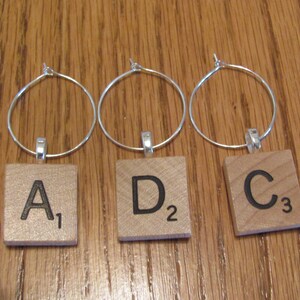 Scrabble Wine Charms image 1